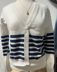 Bobi Classic Nautical Striped Cardigan