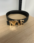 Women’s Leather Belt with Statement Buckles (Heart, Star, Love)
